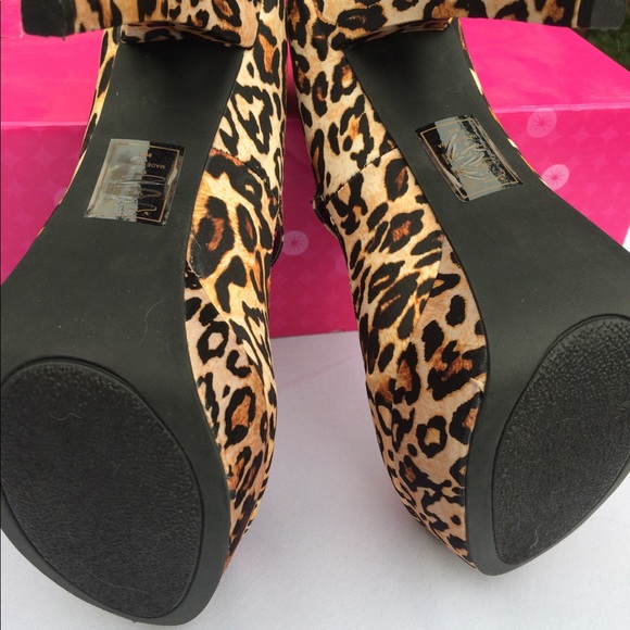Socialite leopard print Mary Jane high heel shoes - Picture 6 of 7